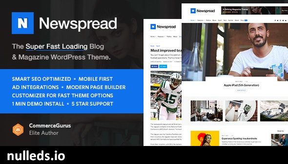 Newspread - Magazine, Blog, Newspaper and Review WordPress Theme