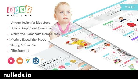 Baby & Kids Store eCommerce Woocommerce WordPress Theme