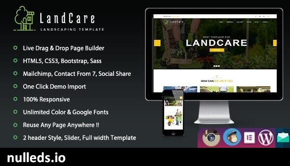 LandCare – Landscaping & Gardening WordPress Theme