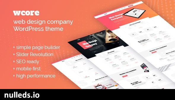 wCore - Web Design Agency WordPress Theme