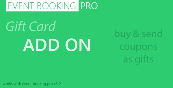 Event Booking Pro : Gift Card Addon