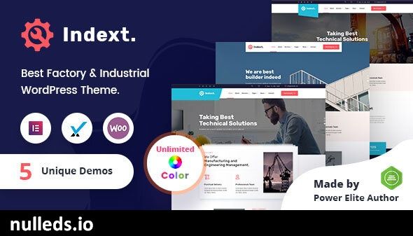 Indext - Industrial Business WordPress Theme + RTL