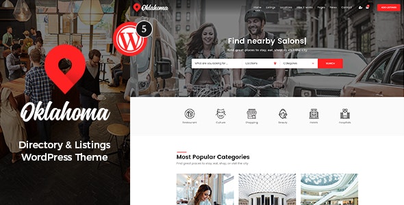 Oklahoma - Directory & Listings WordPress Theme