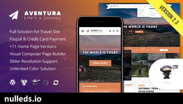 Aventura - Travel & Tour Booking System WordPress Theme