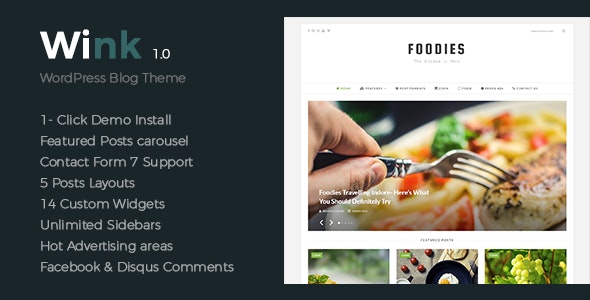 Wink - Modern & Elegant & Clean WordPress Theme