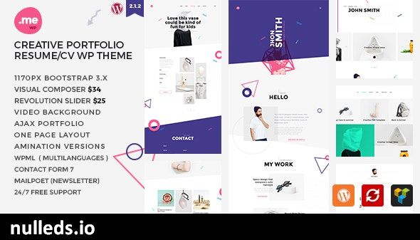 Me - Creative Portfolio & Resume / CV WordPress Theme