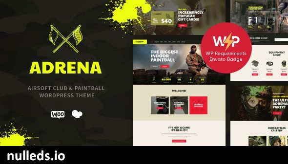 Adrena | Airsoft Club & Paintball WordPress Theme