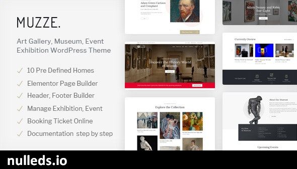 Muzze - Museum Art Gallery Exhibition WordPress Theme