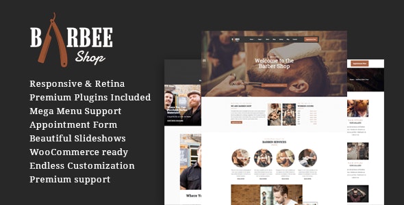 Barbee | Responsive Barber Shop & Hair Salon WordPress Theme