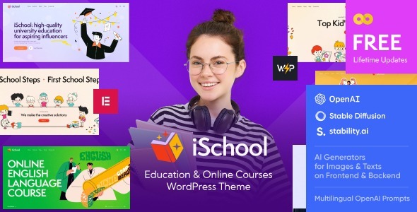 Download iSchool v1.0 Education & Online Courses WordPress Theme