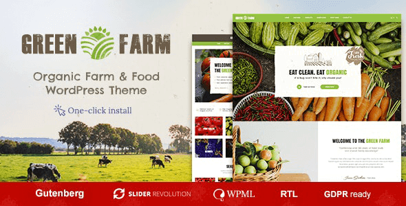 Free Download Green Farm v5.0.0 Organic Food & Eco Farm WP Theme